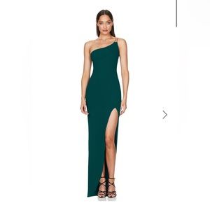 Estella One Shoulder Gown in Teal
Nookie